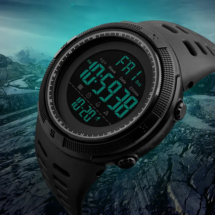 Чоловічий наручний годинник 1251 All Black Skmei acs0030834 - фото 3