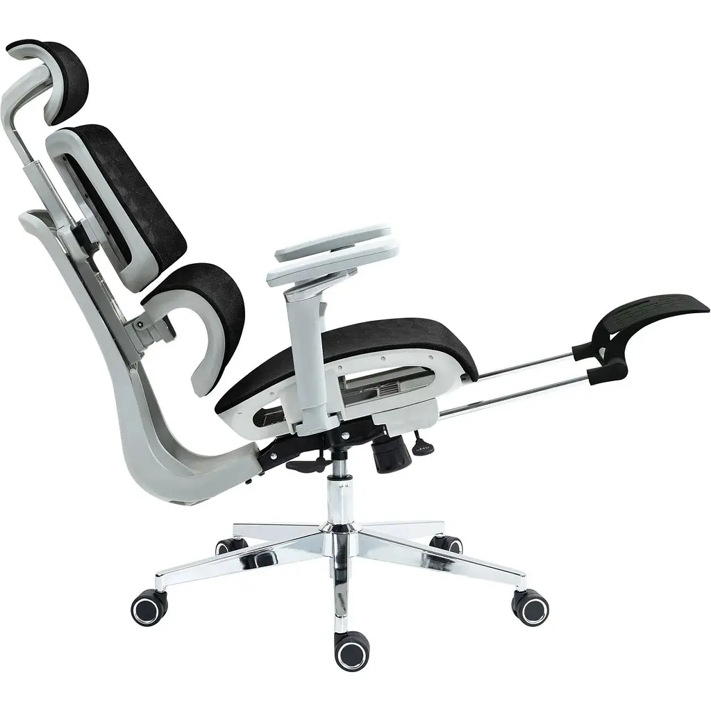Офісне крісло GT Racer B-2450 White/Black [125571] - фото 8