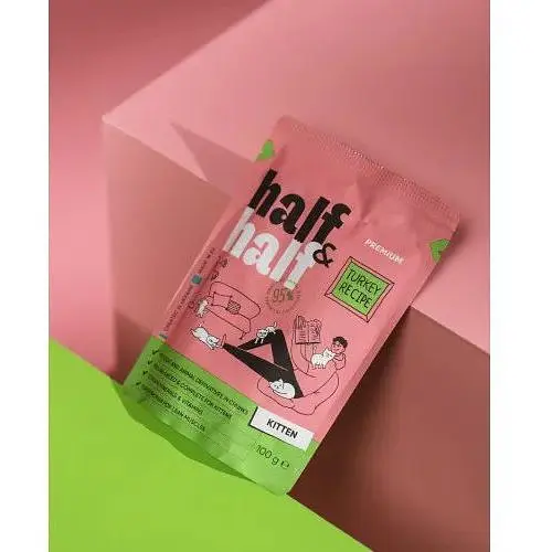 Корм вологий Half&Half для кошенят шматочки з індичкою у желе у формі пауча 100 г - фото 3