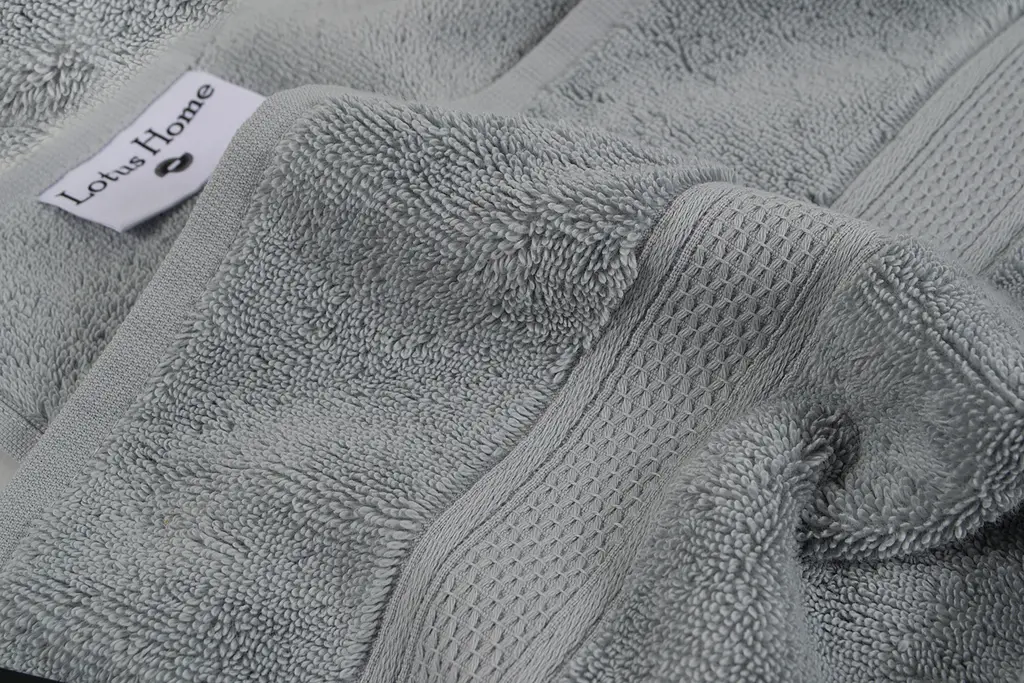 Полотенце махровое Lotus Home - Grand soft twist grey серый 50x90 - фото 3