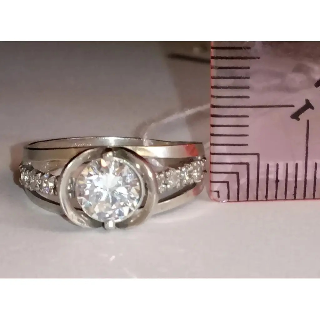 Срібне кільце Агні Торонто з фіанітами. 1314/9Р-CZ 17,5 - фото 5