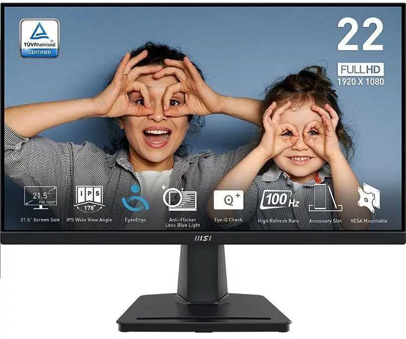 Монитор MSI 21.5" PRO MP225 D-Sub HDMI IPS 100Hz 4ms sRGB 107% teh0014272 - фото 2