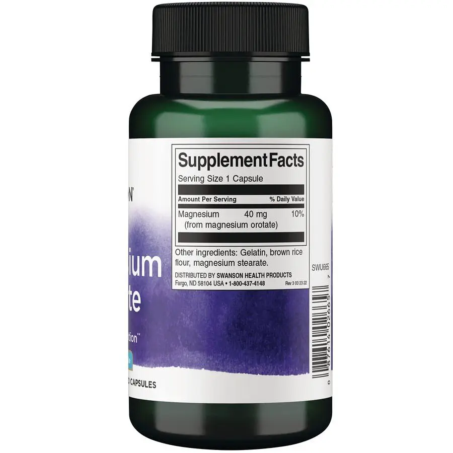 Оротат магнію Swanson Magnesium Orotate 654 mg, 60 капсул - фото 2