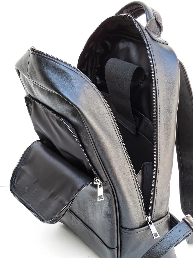 Мужской кожаный рюкзак Newery 12х30х42 см acs0026375 - фото 8