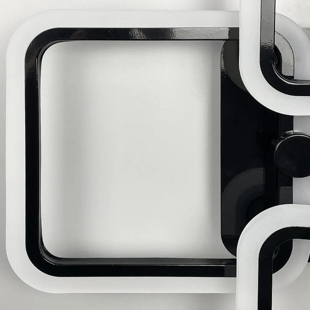 Черная LED люстра на 2+2 рожка квадратной формы | Ст. A 2503/2+2 BK | Line F - фото 4