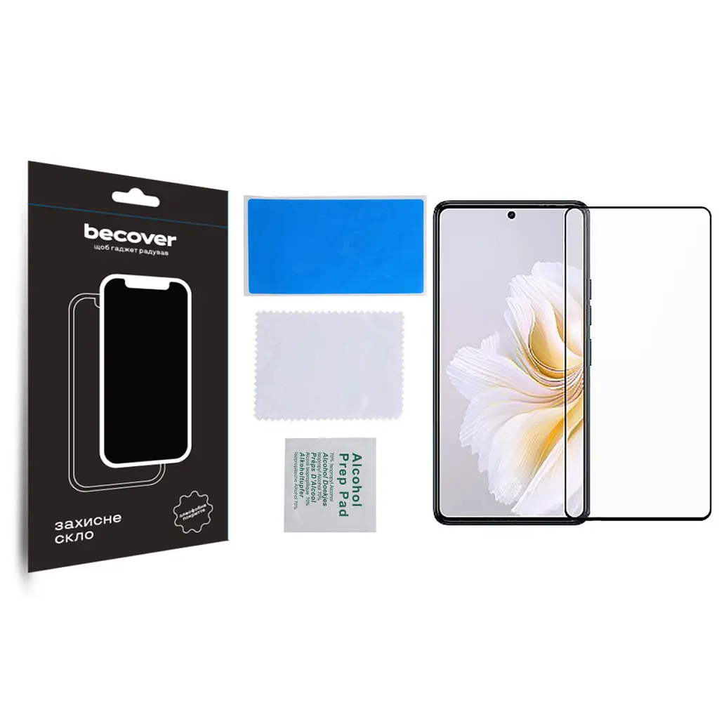 Стекло защитное BeCover Tecno Camon 20 Pro (CK7n) Black (709745) - фото 3