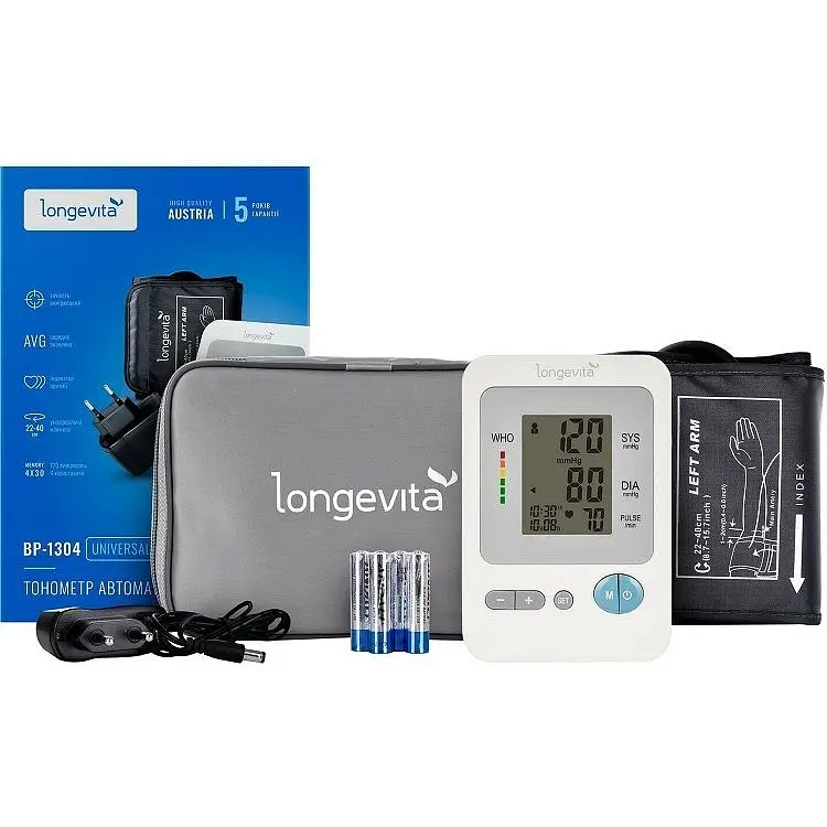 Тонометр Longevita BP-1304 с адаптером автоматический на плечо - фото 3