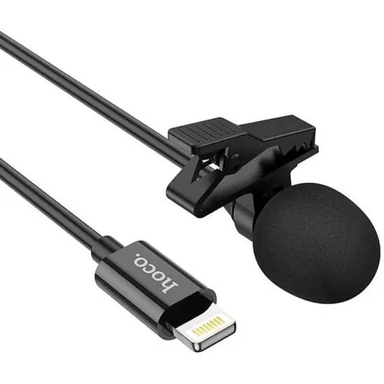 Микрофон Hoco L14 с разъемом Lightning для iPhone и iPad черный (MAW-44262_629) - фото 2