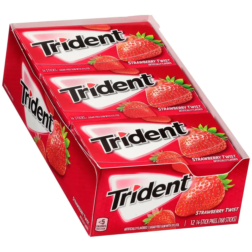 Жуйки Trident strawberry Twist 14 sticks - фото 2