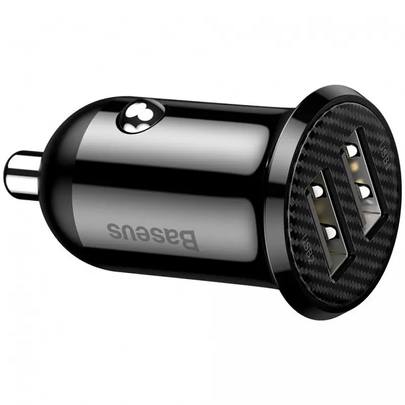 Автомобильное зарядное устройство для Baseus Grain Pro 2USB 4.8A CCALLP-01 Black - фото 4