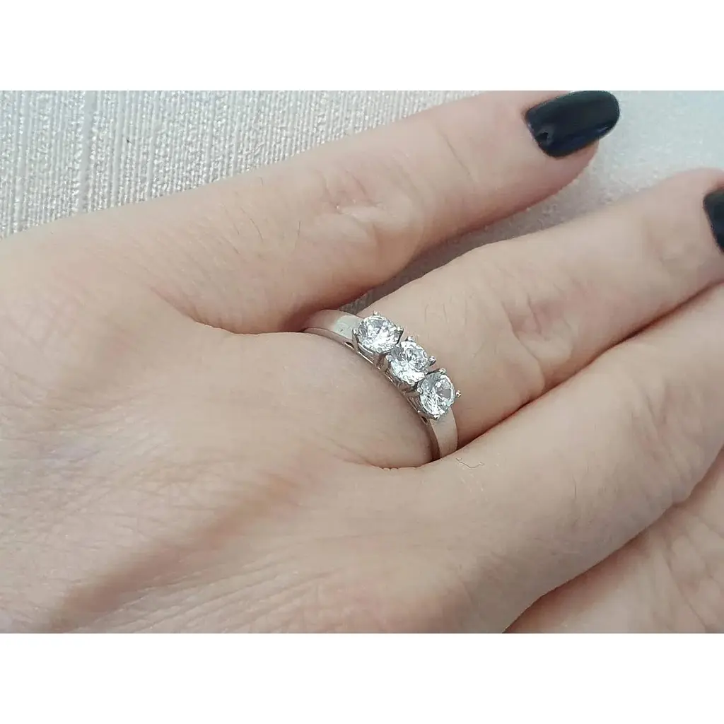 Срібне кільце Агні з фіанітами. 1316/1Р-CZ ОМЕГА 18 - фото 3