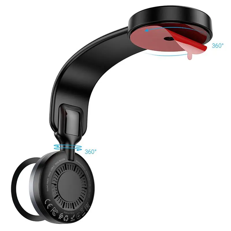 Автодержатель с БЗП Hoco HW29 Magnetic Wireless Charging 15W Black - фото 5