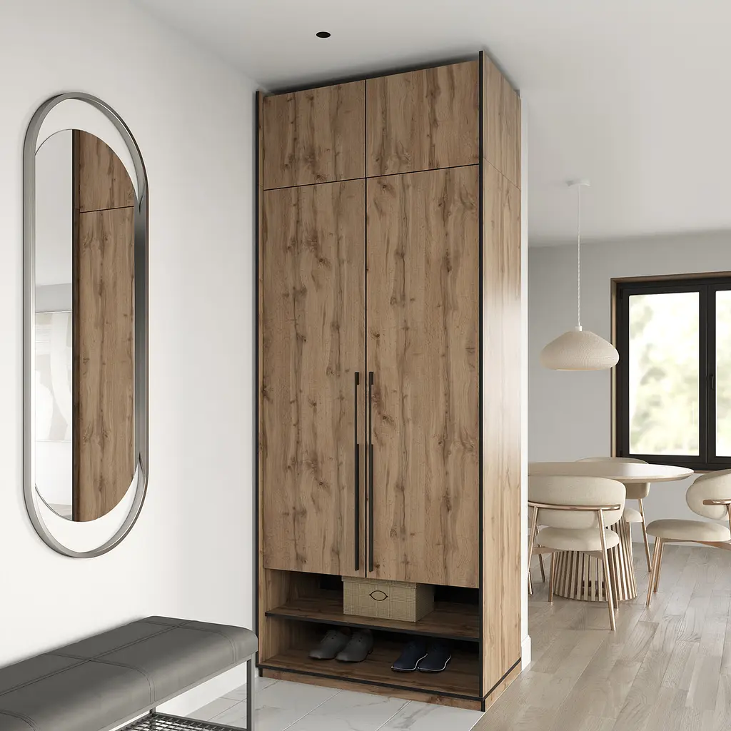 Шафа для одягу Flamecame зі штангою на 2 двері у передпокій FR-04 Аппалачі - фото 3