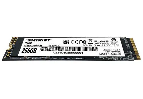 Твердотільний накопичувач SSD 256Gb, Patriot P320, PCI-E 3.0 x4, M.2 2280, 3D TLC, 2200/1200 МБ/с (P320P256GM28) - фото 2