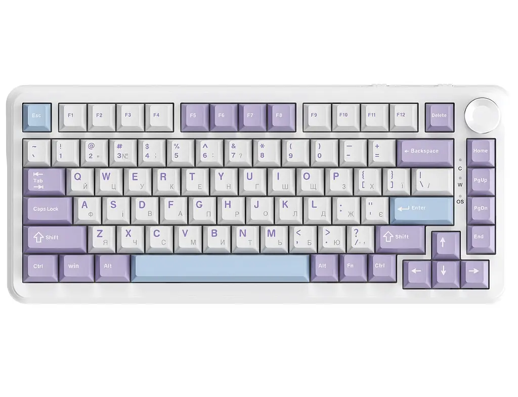 Клавіатура ігрова механічна Ajazz AK-820-Max Magnetic Switch USB RGB White - фото 3