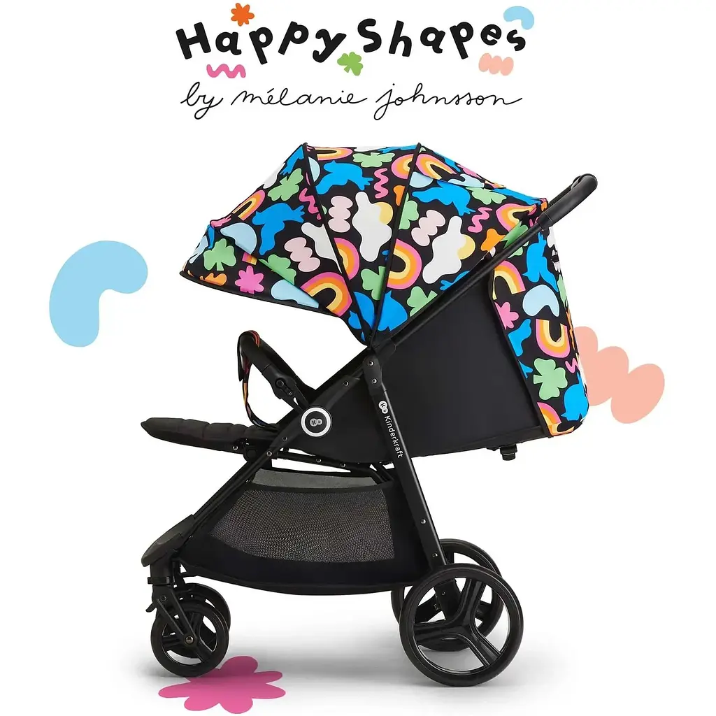 Коляска прогулочная Kinderkraft Grande Plus Happy Shapes (KSGRAN00HAP0000) - фото 7