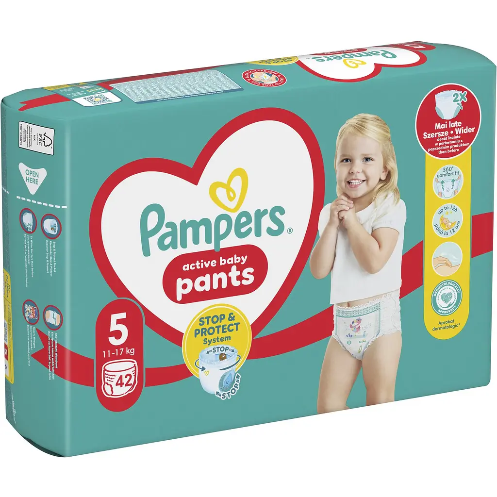 Подгузники-трусики Pampers Active Baby Pants Размер 5 (11-17 кг) 42 шт. - фото 2