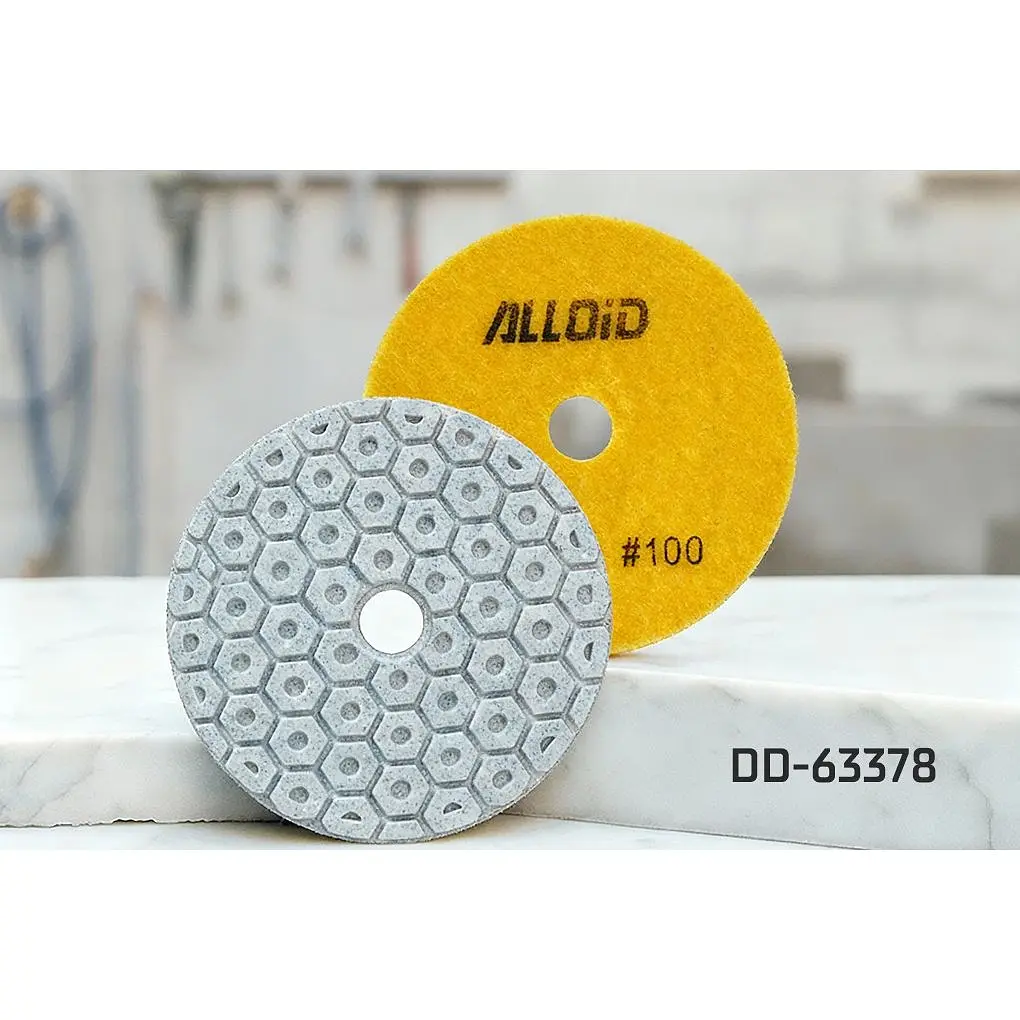 Круг алмазный Alloid Building Tools Combs шлифовальный на липучке 100 мм зерно 100 (DD-63378) - фото 6