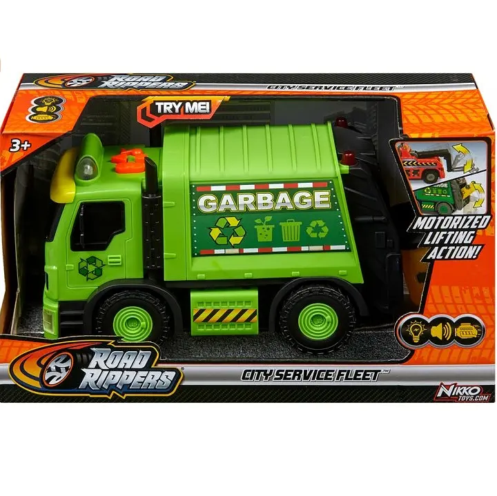 Машинка Road Rippers City Service Fleet Сміттєвоз, зелена, моторизована (20191) - фото 5