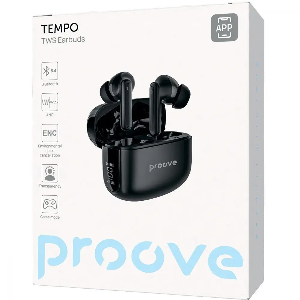 Навушники бездротові Proove Tempo TWS with ANC (APP) з підтримкою додатка білі - фото 4
