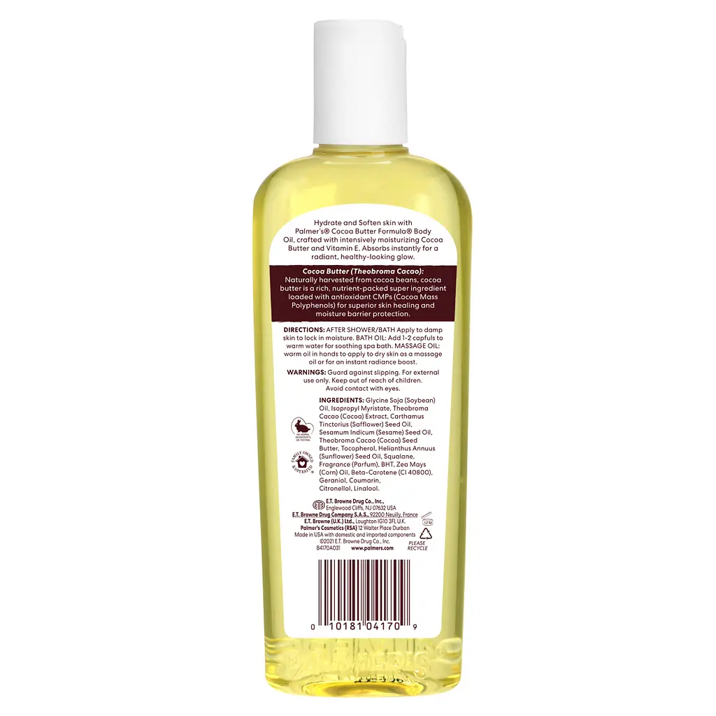Зволожувальна олія для тіла Palmer's Cocoa Butter Formula Moisturizing Body Oil з олією какао і вітаміном Е 250 мл - фото 5