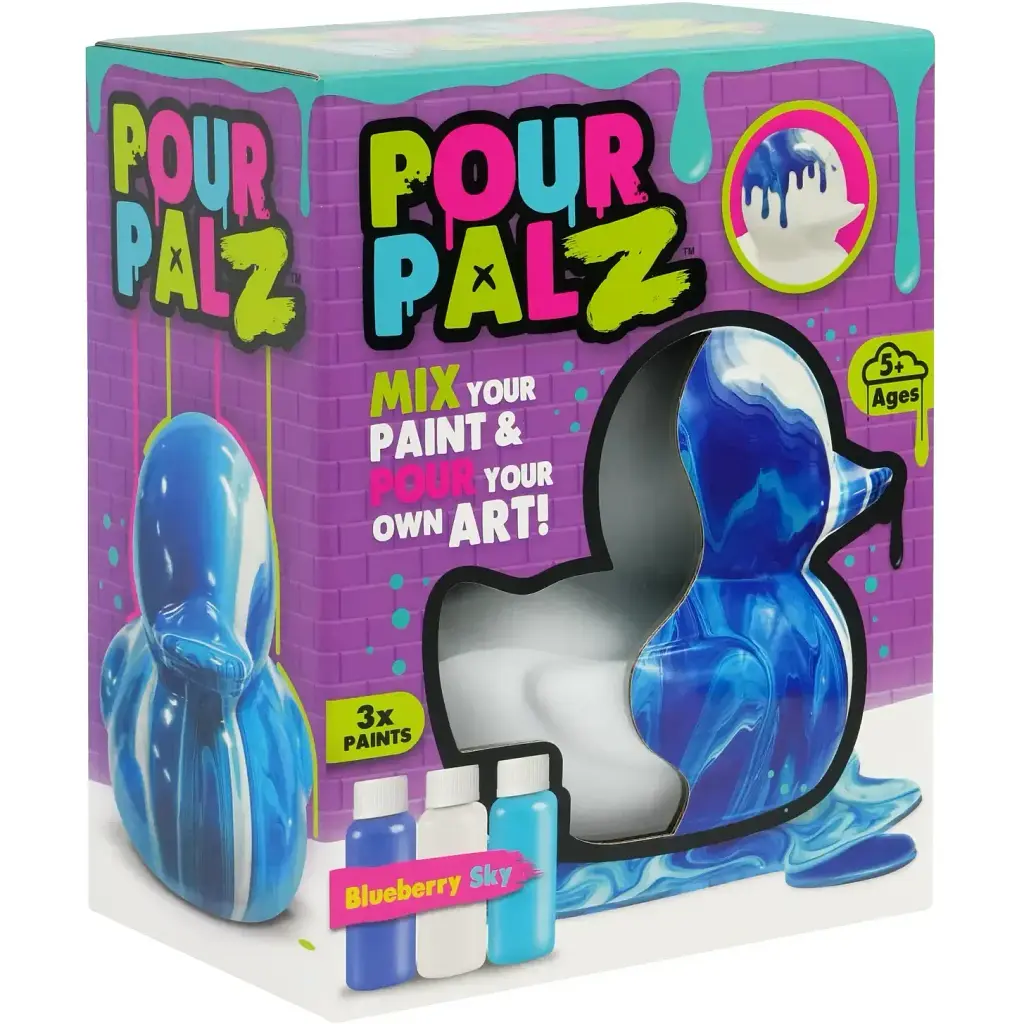Набор для творчества ToyMonster Pour Palz Флюид Арт Утенок Черническое небо (GS-G26261A) - фото 3
