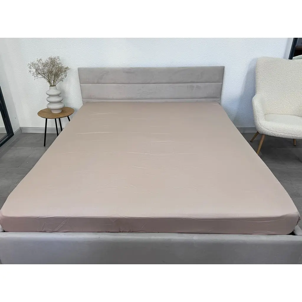 Простирадло Ecotton Shifting Sand на резинці сатин 180х200 см бежеве (24790) - фото 3