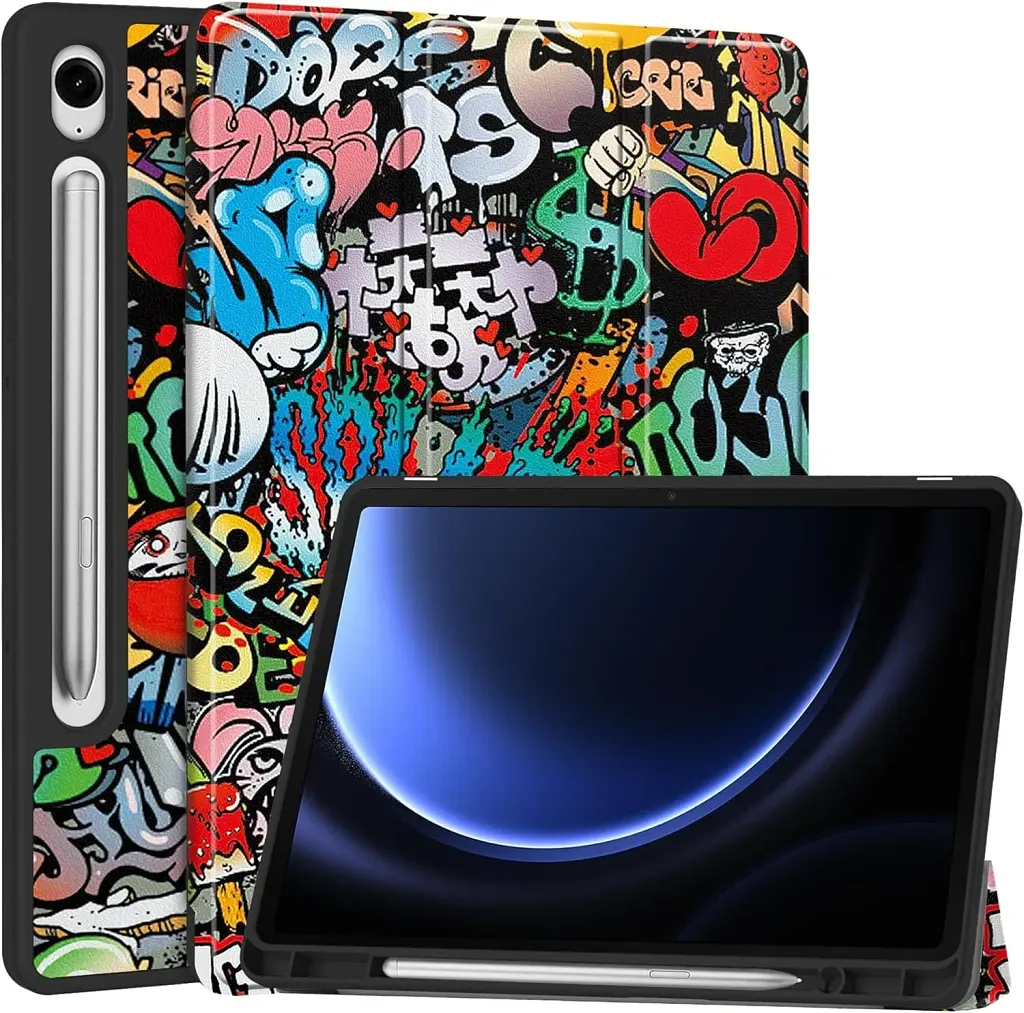 Чохол-книжка BeCover Flexible TPU Mate для Samsung Galaxy Tab S9 (SM-X710/SM-X716)/S9 FE (SM-X510/SM-X516B) Graffiti (712534) - фото 5
