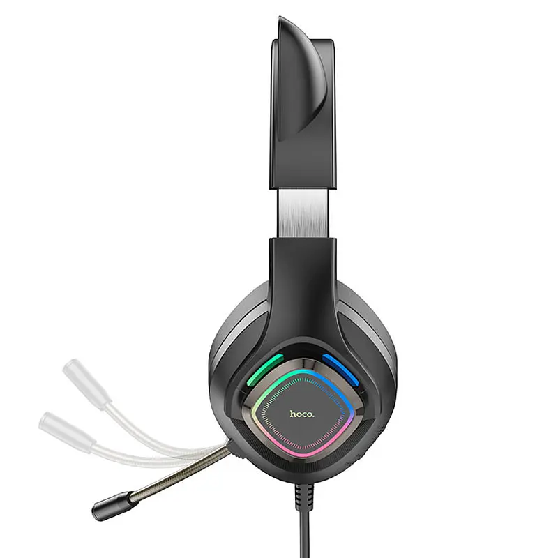 Накладные наушники Hoco W107 Cute cat (USB+3.5mm/2m) - фото 4