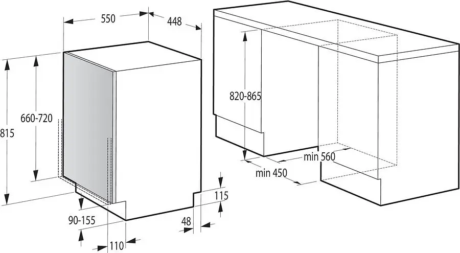 Gorenje Встроенная посудомоечная машина GV520E15 - фото 5