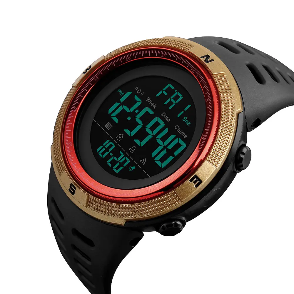 Наручний годинник чоловічий Skmei 1251 Gold Red, 1251GDRD (12295) - фото 4