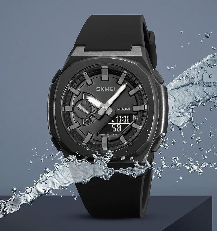 Чоловічий наручний годинник Skmei 2091 цифровий електронний спортивний Black Grey Black, 2091BKGYBK (19153) - фото 4