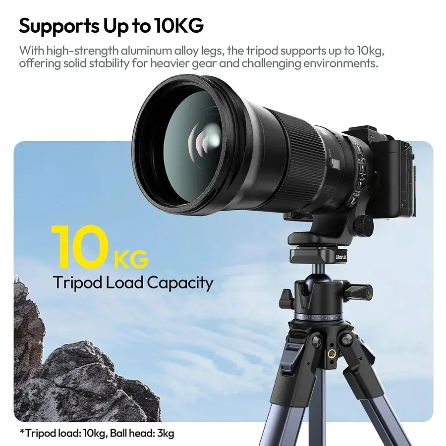 Штатив Ulanzi OMBRA II YING Tripod (38-156cm) Black - фото 11