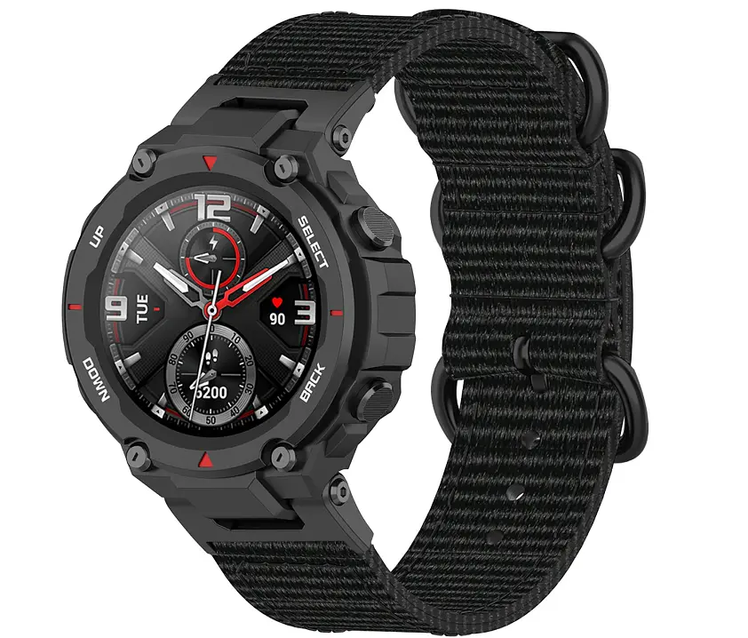 Нейлоновий ремінець Primo Traveller для годинника Xiaomi Amazfit T-Rex (A1918)/T-Rex Pro (A2013) Black - фото 2
