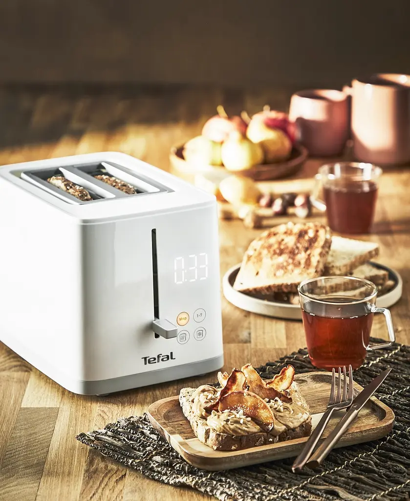 Тостер Sense 850Вт, LED дисплей, металл/пластик, белый Tefal kuh0014904 - фото 10