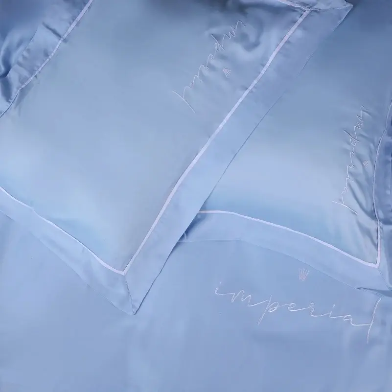 Комплект постільної білизни MirSon Imperial Tencel №04 Blue 2 x 160 x 220 см (2200010754315) - фото 5