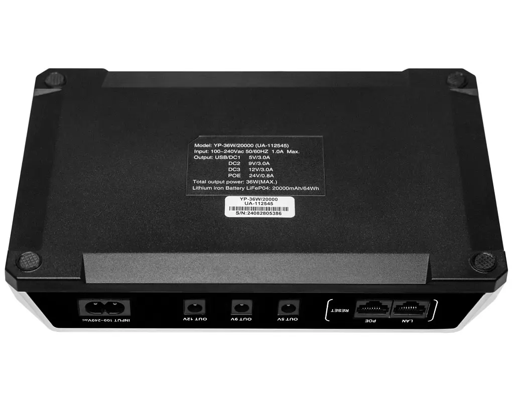 Джерело безперебійного живлення (ДБЖ) UPS Yepo UA112545 для роутера терміналу ONU DC 5-9-12V LiFePO4 20000mAh 36Вт - фото 3