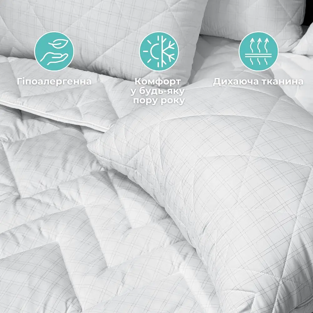 Подушка Ideia Antistatic Sleep 50х70 см чохол зі стібкою та блискавкою штучний пух у сумці (8-36060) - фото 5