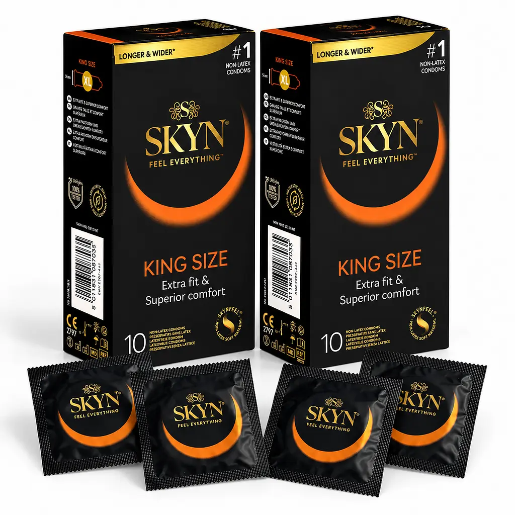 Презервативи Skyn Large безлатексні 24 шт — збільшений розмір, поліізопрен, комфорт та природні відчуття