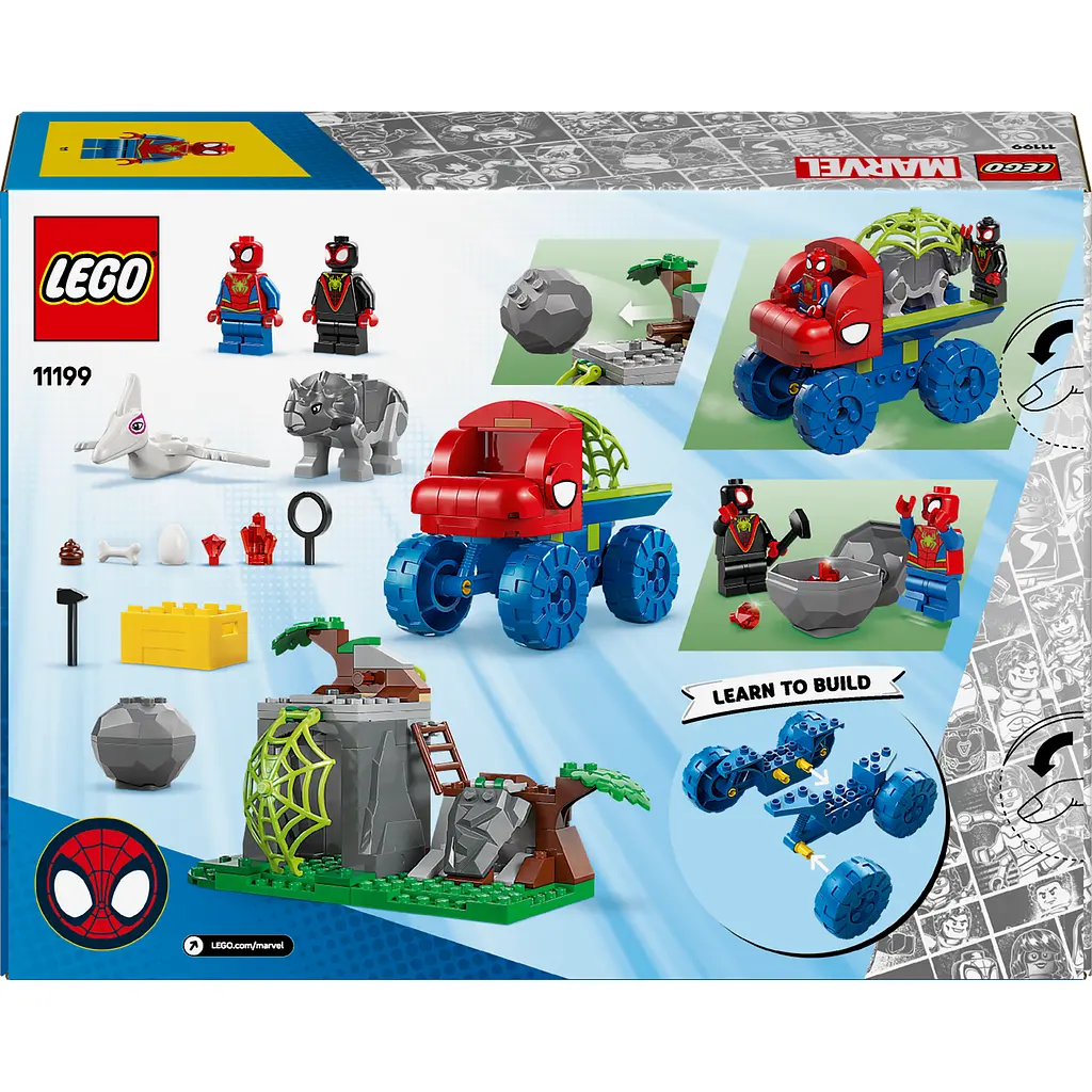 Конструктор LEGO Marvel Динозаврячий спасательный транспорт команды Паука, 136 деталей (11199) - фото 2