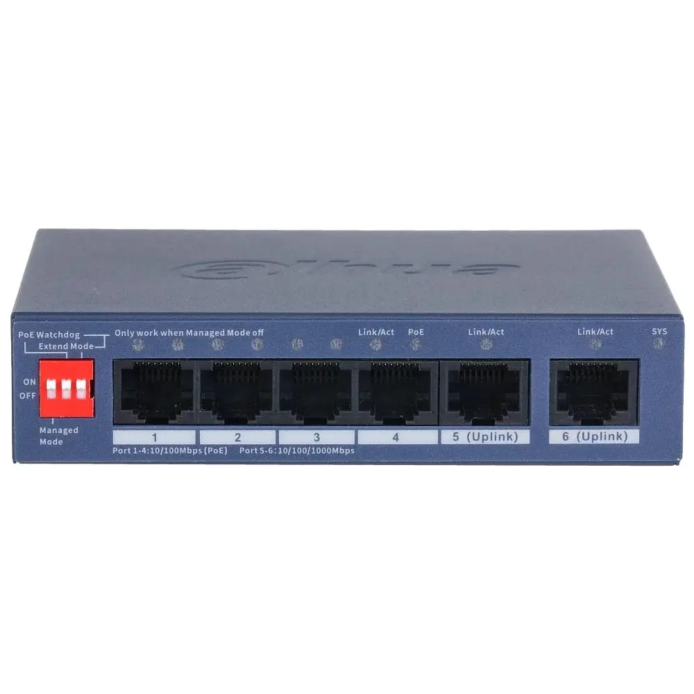 Комутатор Dahua DH-CS4006-4ET2GT-36 PoE - фото 2
