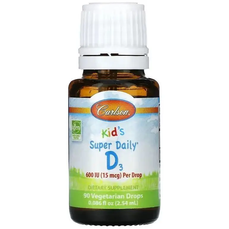 Вітамін D3 для дітей Carlson Kid's Super Daily D3 600 МО у краплях 2.54 мл - фото 3