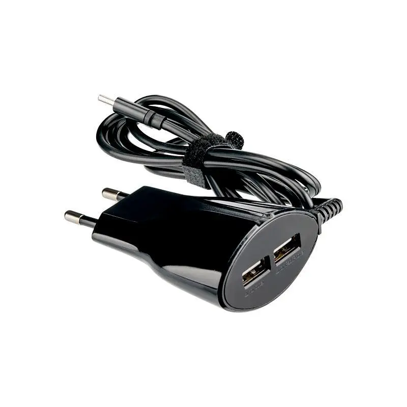 Мережевий зарядний пристрій Gelius Ultra Edition USB + XiaomicroUSB 1,5 A Black 1.2 m - фото 2