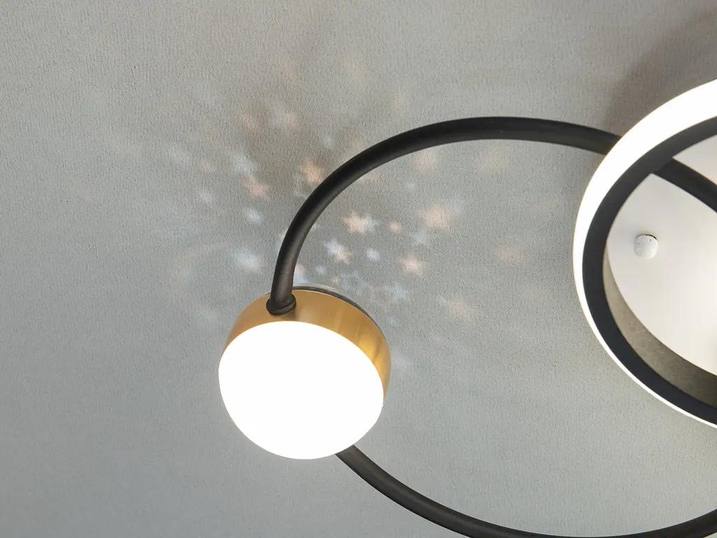 Люстра стельова LED Diasha MX2987-3S WH+BK, 45Вт, білий+чорний, сучасний стиль для вітальні, спальні, коридору - фото 5