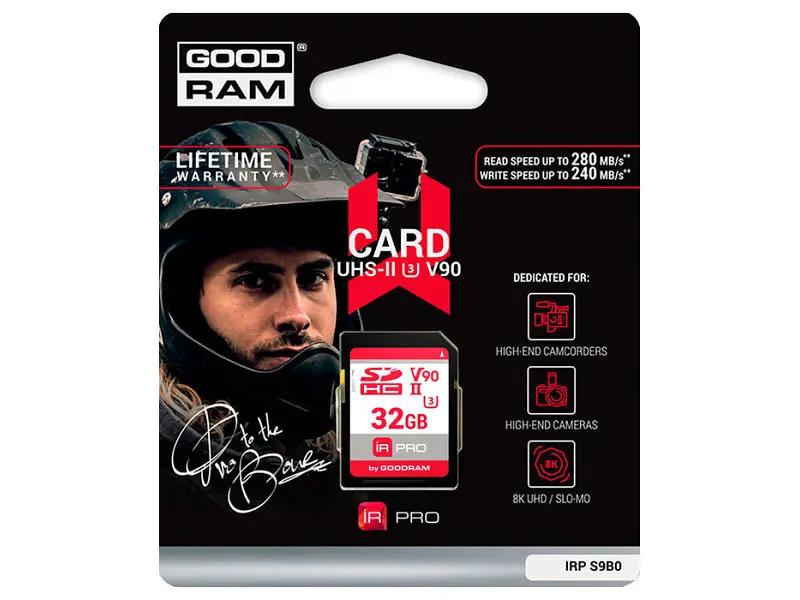 Карта памяти GOODRAM IRDM PRO SDHC UHS-II U3 32 GB (IRP-S9B0-0320R11) - фото 2