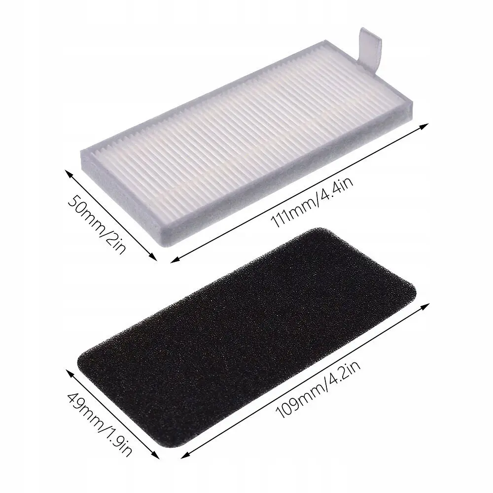 Набор фильтров HEPA + контейнера + основной щетки и боковых кромок (5 шт.) для пылесоса DEEBOT N79, N79S - фото 4