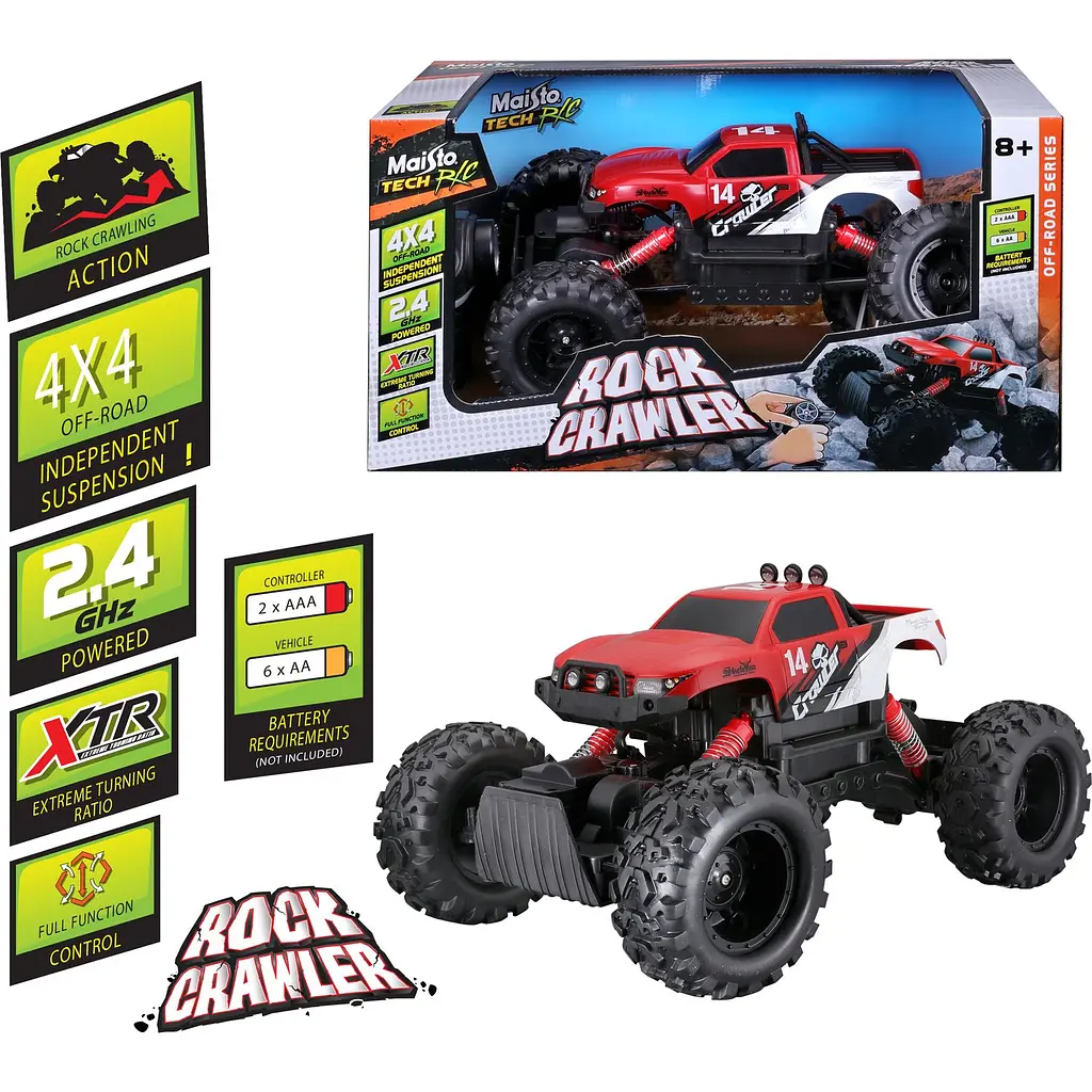 Машинка іграшкова на радіокеруванні Maisto Tech Rock Crawler червона (82746 red) - фото 19