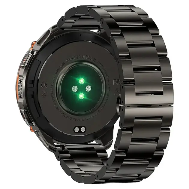 Розумні тактичні смарт-годинник Kospet Tank T3 Ultra 2 модуль GPS Special Edition Два ремінця Black (18651) - фото 6