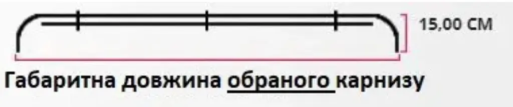 Карниз для штор с изгибом (поворотами) профиль KS Белый гнутый двухрядный 275 см - фото 3