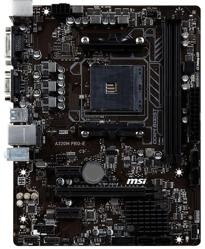 Материнська плата MSI A320M PRO-E (A320M PRO-E) (Socket AM4, AMD A320, Micro-ATX) Б/в